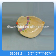 2016 New Arrival Ceramic Chicken Plate for Easter Day